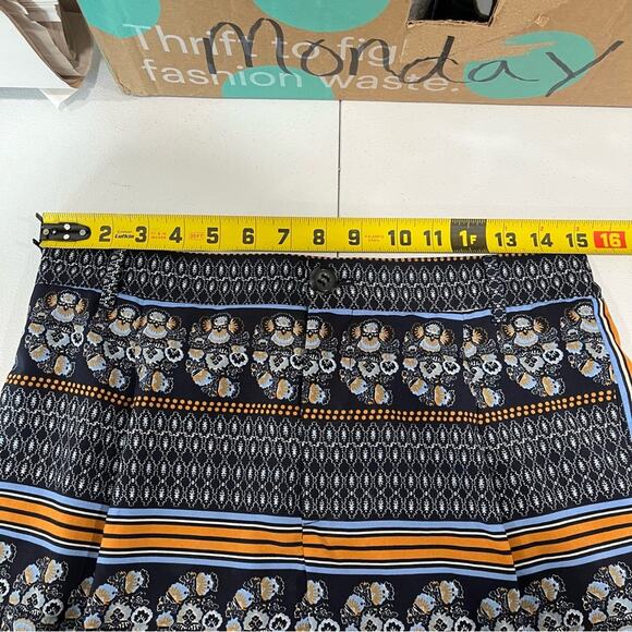 Elevenses Anthro Palazzo Geometric Multicolor Print Flowy Pants Womens Size 4 - Picture 6 of 8